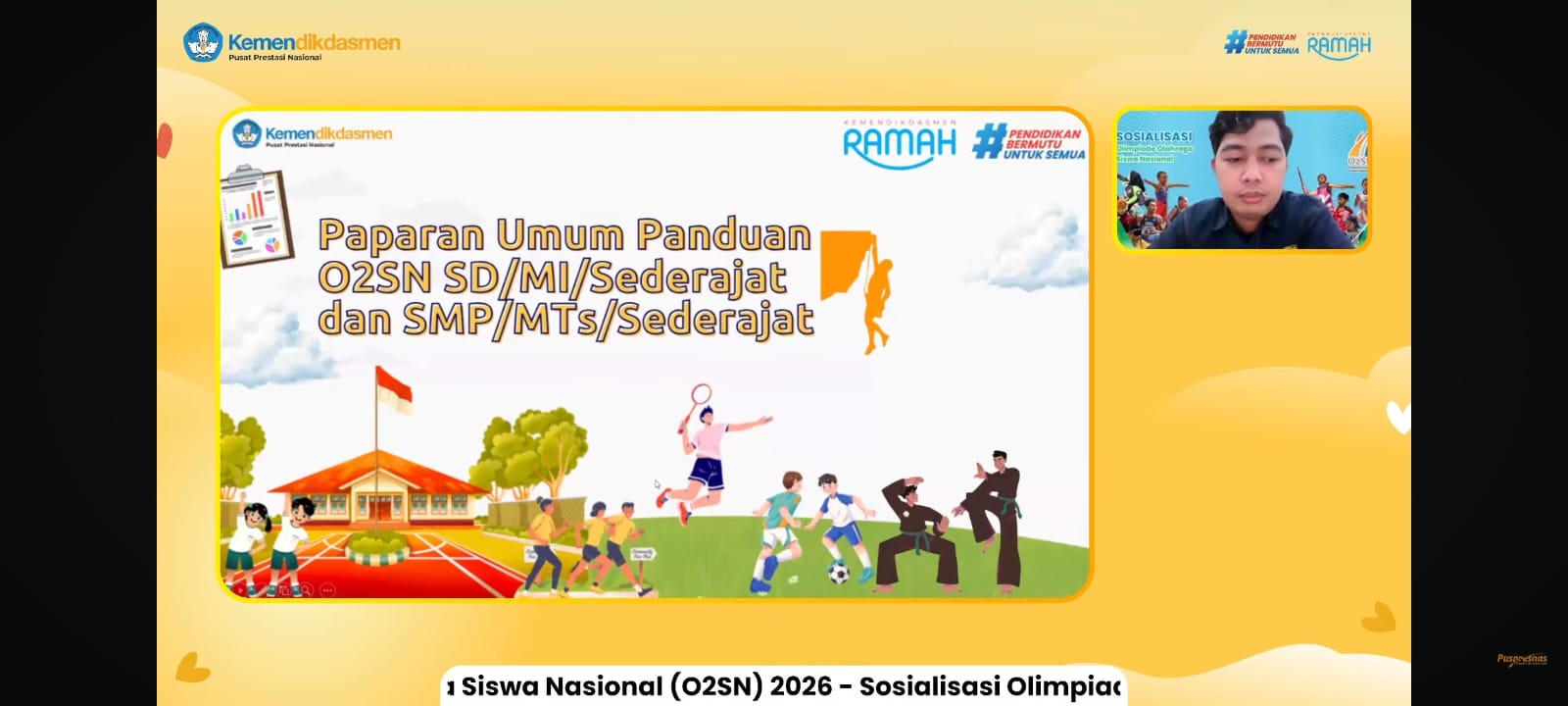 Persiapkan Ajang O2SN, MTsN 9 Bantul Ikuti Sosialisasi dari Puspresnas